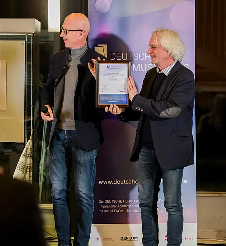 Christoph Rinnert, rechts und Micki Meuser  - Foto Deutscher Filmmusikpreis - German Film Music Award