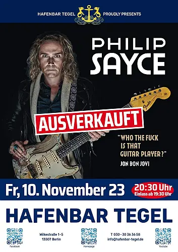 Philip Sayce Live in Berlin | ABGESAGT!