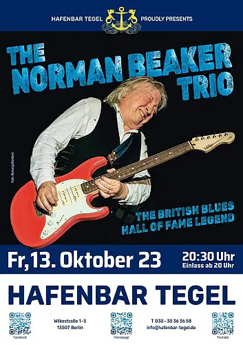 Norman Beaker Trio | Blues Hall of Fame Member | Hafenbar Tegel, Berlin – Der Vorverkauf hat begonnen!