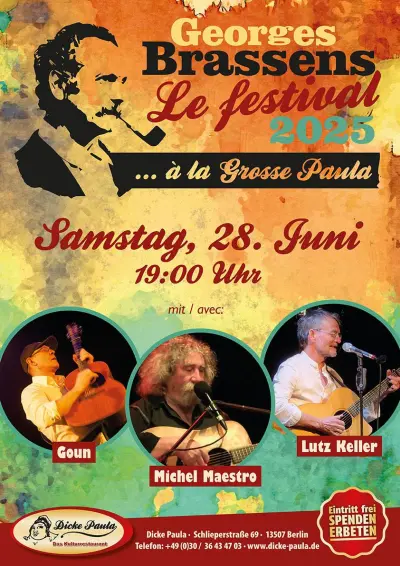 Georges Brassens - Le festival 2025 … à la Grosse Paula