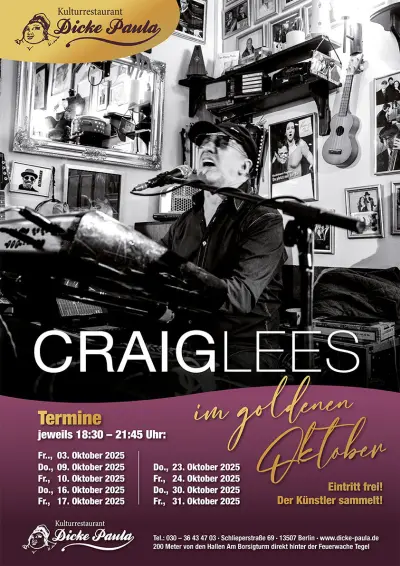 Craig Lees – Premier Piano Entertainer from Berlin | Kulturrestaurant Dicke Paula