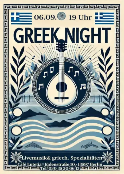 Griechischer Abend im Café Lutetia