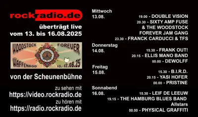 Woodstock forever Festival Waffenrod 2025 - Die Scheunenbühne live auf rockradio.de