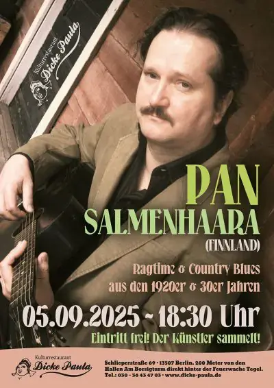 Pan Salmenhaara 05.09.2025 Kulturrestaurant Dicke Paula
