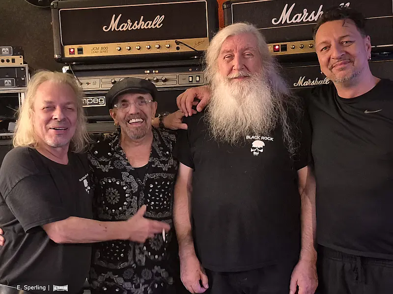 V.l.n.r.: Raymond Ray Ebert, DER ALTAMANN, Arno Koch und Blaschko Brdar - Black Rock Berlin