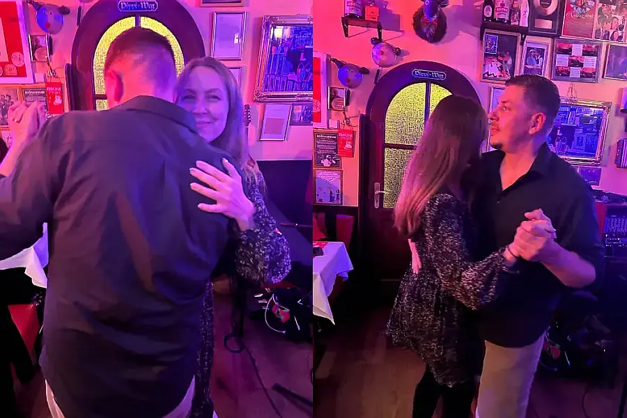 Getanzt wurde natürlich auch, bei Keegan McInroe im Kulturrestaurant Dicke Paula Berlin
