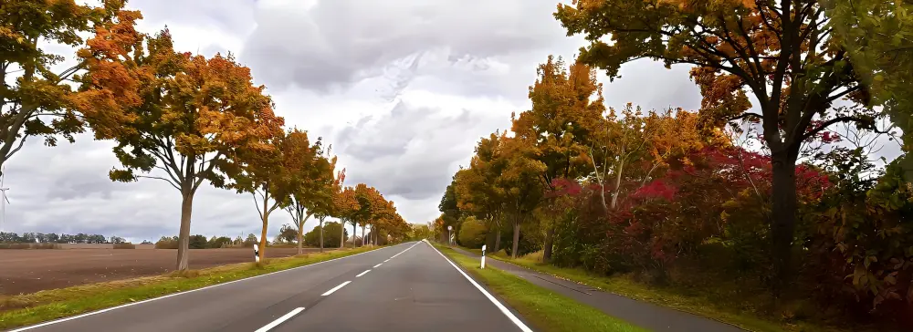 Indian-Summer on the Road to Schmölln Thuringia