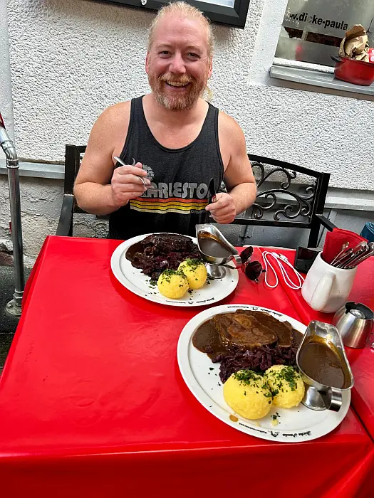 Zur Stärkung noch eine Roulade auf den Weg