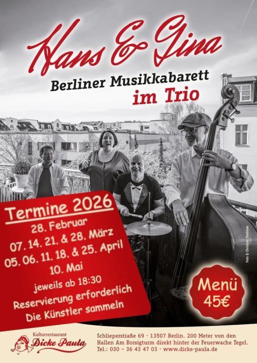 Hans & Gina | Berliner Musikkabarett im Trio
