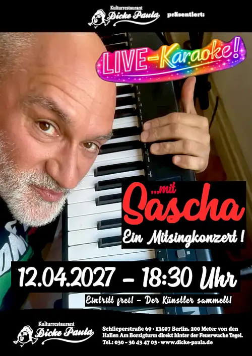 SASCHA SINGT! – Und ihr singt mit – Das Mitsingkonzert!