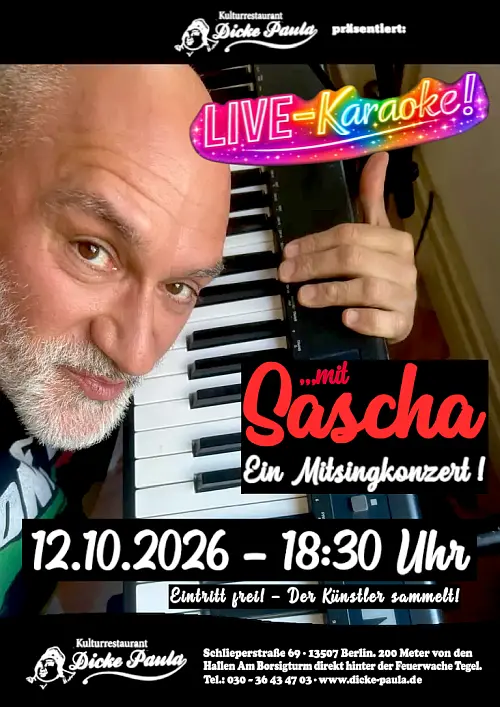 SASCHA SINGT! – Und ihr singt mit – Das Mitsingkonzert!