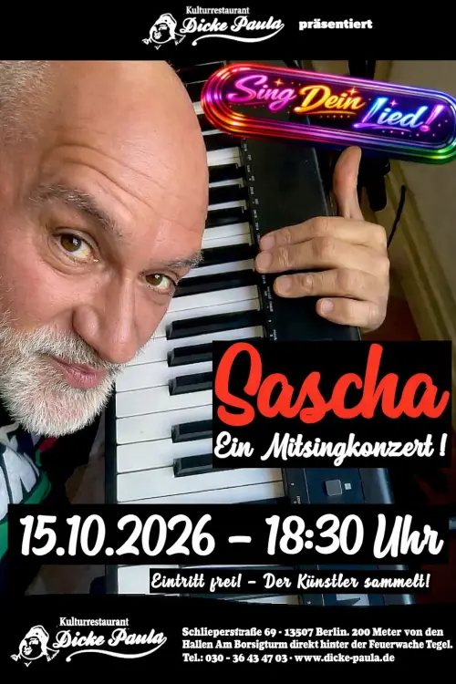 SASCHA SINGT! – Und ihr singt mit – Das Mitsingkonzert!